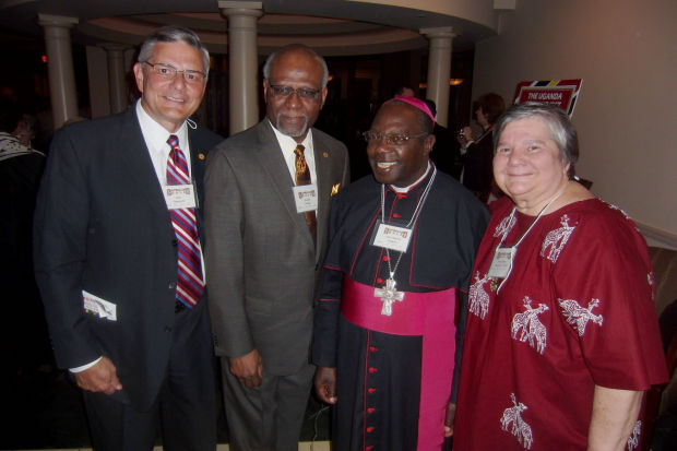 John Temporiti, Charlie Dooley, Bishop John Baptist Kaggwa, Sr. Toni Temporiti